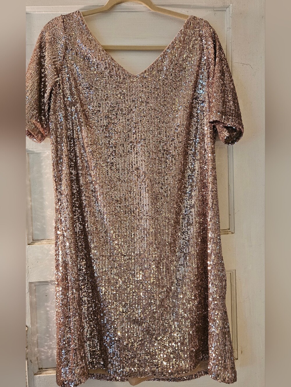 Ann Taylor Rose Pink Sequin Party Dress
